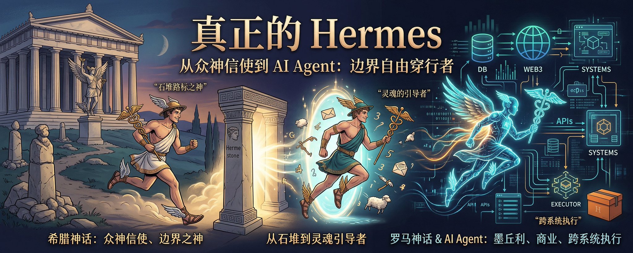 Hermes Agent — 爱马仕的AI？☤众神的信使？