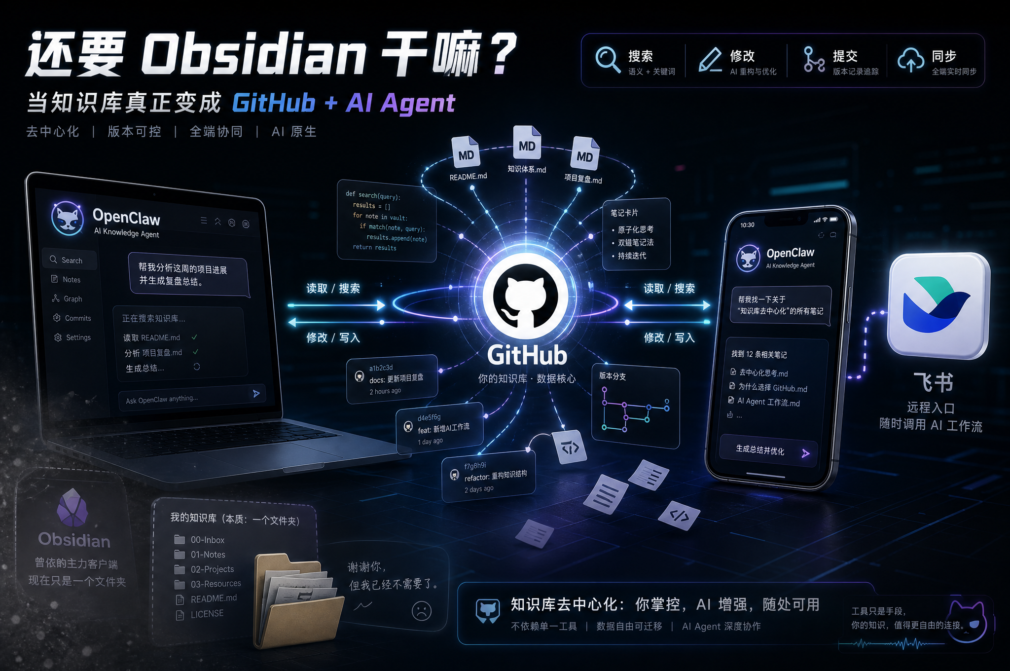 我把用了两年的 Obsidian 删了