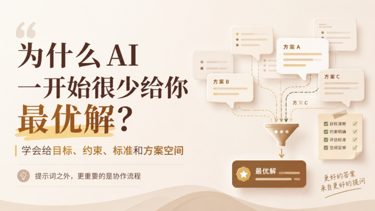 为什么 AI 一开始很少给你最优解？<br><br>