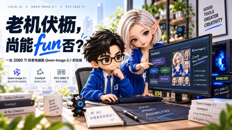 老机伏枥，尚能 fun 否？一台 2080 Ti 老电脑跑 Qwen-Image-2.1 的实操
